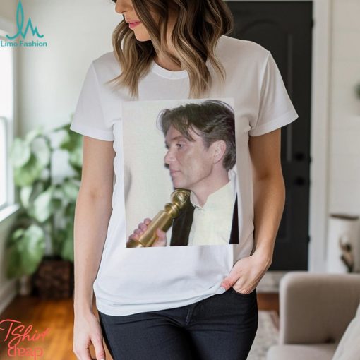 Cillian Murphy With His Golden Globe Photo Vintage T Shirt