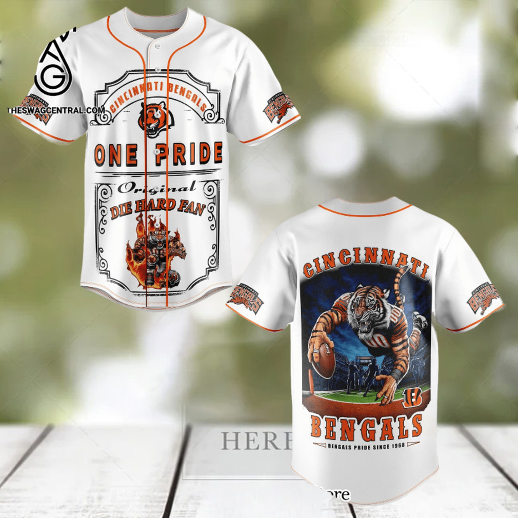 Cincinnati Bengals Classic Full Printed Baseball Jersey Cincinnati Bengals Classic Full Printed Baseball Jersey