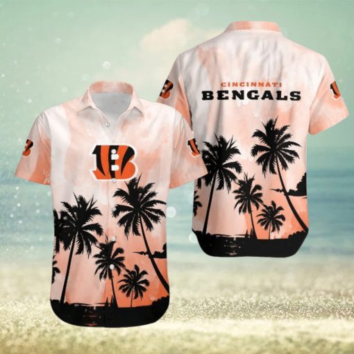 Cincinnati Bengals Coconut Trees NFL Gift For Fan Hawaiian Shirt