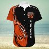 Cincinnati Bengals Short Sleeve Button Up Tropical Hawaiian Shirt VER023