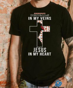 Cincinnati Bengals NFL In My Veins Jesus In My Heart Cross 2024 T Shirt