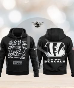 Cincinnati Bengals NFL Justice Opportunity Equity Freedom Hoodie 3D