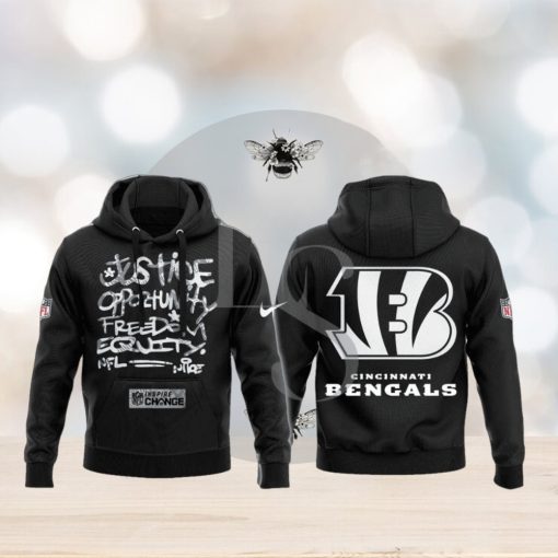 Cincinnati Bengals NFL Justice Opportunity Equity Freedom Hoodie 3D