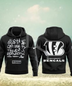 Cincinnati Bengals NFL Justice Opportunity Equity Freedom Hoodie 3D