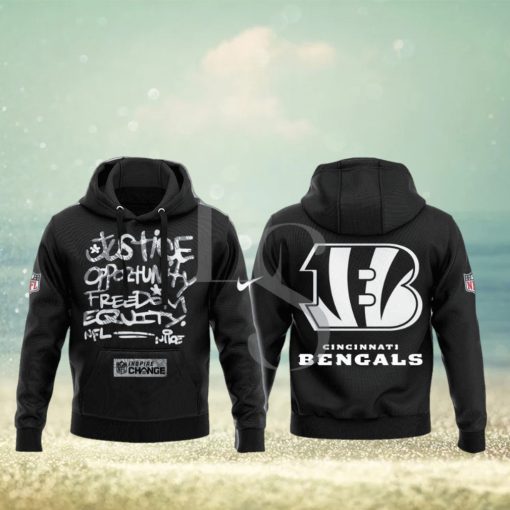 Cincinnati Bengals NFL Justice Opportunity Equity Freedom Hoodie 3D
