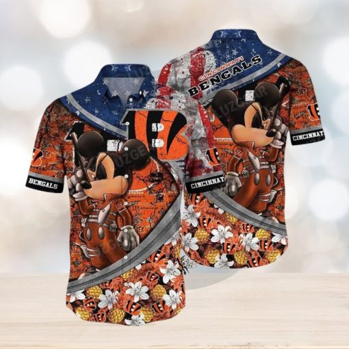 Cincinnati Bengals Nfl Hawaiian Shirt Mickey Graphic New Collection Trending Best Gift For Fans