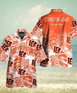 Cincinnati Bengals Short Sleeve Button Up Tropical Hawaiian Shirt VER011