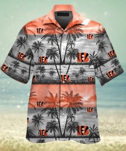 Cincinnati Bengals Short Sleeve Button Up Tropical Hawaiian Shirt VER012