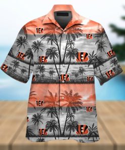 Cincinnati Bengals Short Sleeve Button Up Tropical Hawaiian Shirt VER012