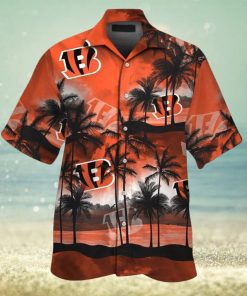 Cincinnati Bengals Short Sleeve Button Up Tropical Hawaiian Shirt VER014