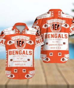 Cincinnati Bengals Short Sleeve Button Up Tropical Hawaiian Shirt VER015