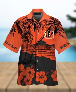 Cincinnati Bengals Short Sleeve Button Up Tropical Hawaiian Shirt VER020