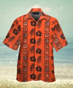 Cincinnati Bengals Short Sleeve Button Up Tropical Hawaiian Shirt VER025