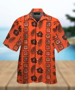 Cincinnati Bengals Short Sleeve Button Up Tropical Hawaiian Shirt VER025