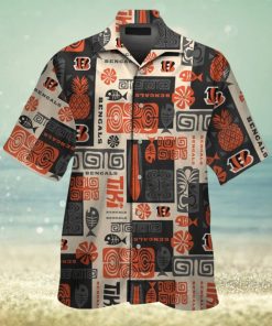 Cincinnati Bengals Short Sleeve Button Up Tropical Hawaiian Shirt VER026