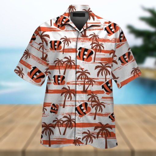 Cincinnati Bengals Short Sleeve Button Up Tropical Hawaiian Shirt VER027