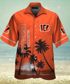 Cincinnati Bengals Short Sleeve Button Up Tropical Hawaiian Shirt VER028