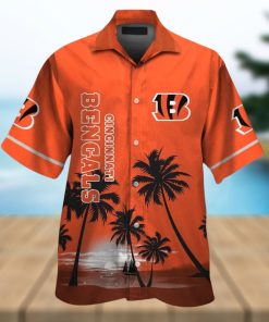 Cincinnati Bengals Short Sleeve Button Up Tropical Hawaiian Shirt VER028