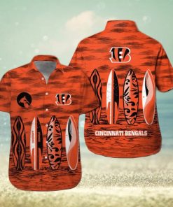 Cincinnati Bengals Short Sleeve Button Up Tropical Hawaiian Shirt VER030