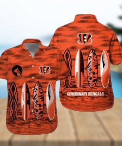 Cincinnati Bengals Short Sleeve Button Up Tropical Hawaiian Shirt VER030