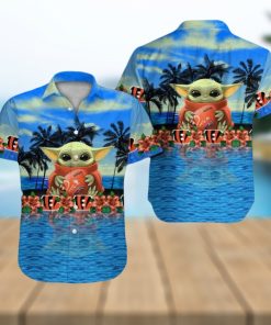 Cincinnati Bengals Short Sleeve Button Up Tropical Hawaiian Shirt VER03