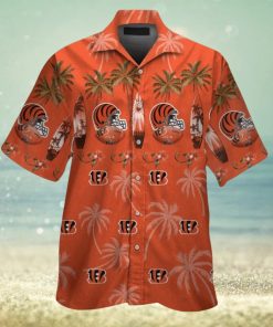 Cincinnati Bengals Short Sleeve Button Up Tropical Hawaiian Shirt VER031