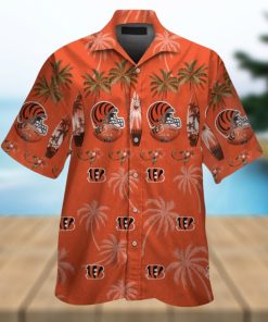 Cincinnati Bengals Short Sleeve Button Up Tropical Hawaiian Shirt VER031