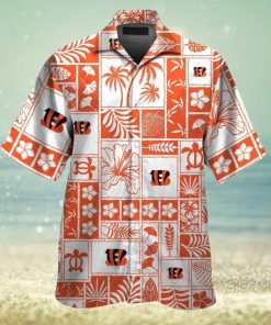 Cincinnati Bengals Short Sleeve Button Up Tropical Hawaiian Shirt VER032