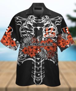 Cincinnati Bengals Short Sleeve Button Up Tropical Hawaiian Shirt VER033