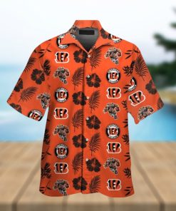 Cincinnati Bengals Short Sleeve Button Up Tropical Hawaiian Shirt VER034