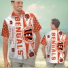 Cincinnati Bengals Short Sleeve Button Up Tropical Hawaiian Shirt VER028