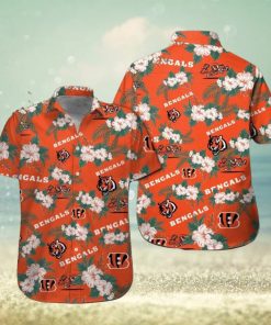 Cincinnati Bengals Short Sleeve Button Up Tropical Hawaiian Shirt VER08