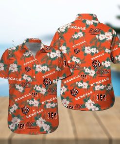 Cincinnati Bengals Short Sleeve Button Up Tropical Hawaiian Shirt VER08