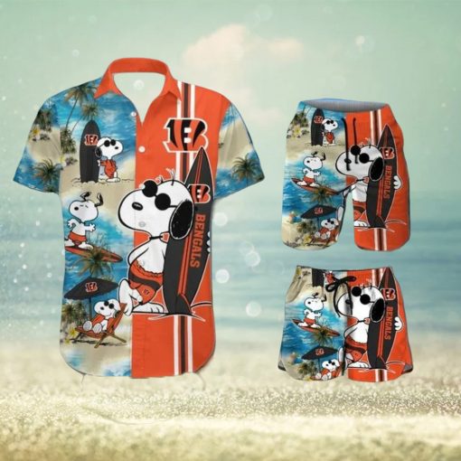 Cincinnati Bengals Snoopy Themed Exclusive Unique Hawaiian Shirt