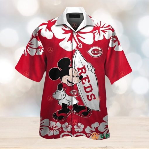 Cincinnati Reds Hawaiian Shirt Mickey Mouse Cool Hawaiian Shirts