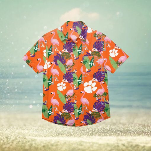 Clemson Tigers Floral Hawaiian Shirt