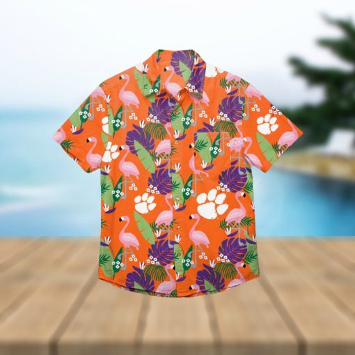 Clemson Tigers Floral Hawaiian Shirt