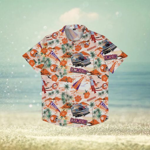 Clemson Tigers Thematic Stadium Print Hawaiian Shirt