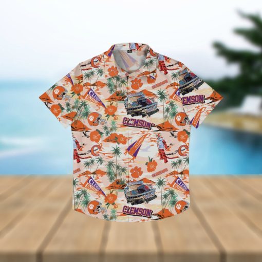 Clemson Tigers Thematic Stadium Print Hawaiian Shirt