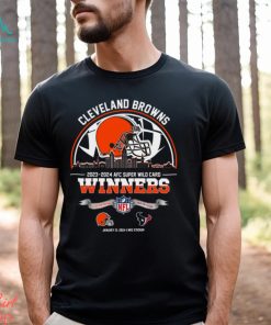 Cleveland Browns 2023 2024 AFC Super Wild Card Winners Skyline NFL Playoffs Divisional January 13 2024 At NRG Stadium Unisex T Shirt