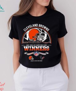 Cleveland Browns 2023 2024 AFC Super Wild Card Winners Skyline NFL Playoffs Divisional January 13 2024 At NRG Stadium Unisex T Shirt