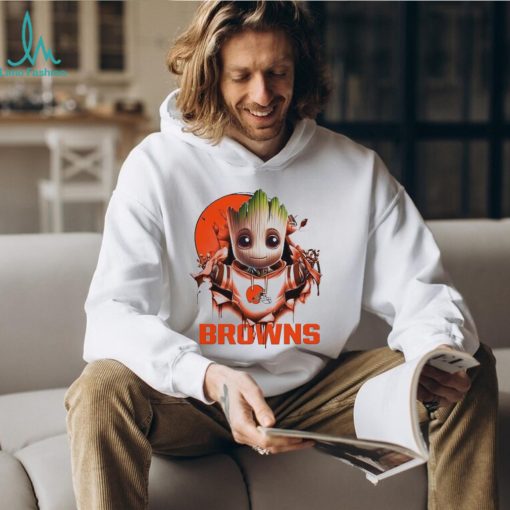 Cleveland Browns Baby Groot Blood Inside Me Shirt