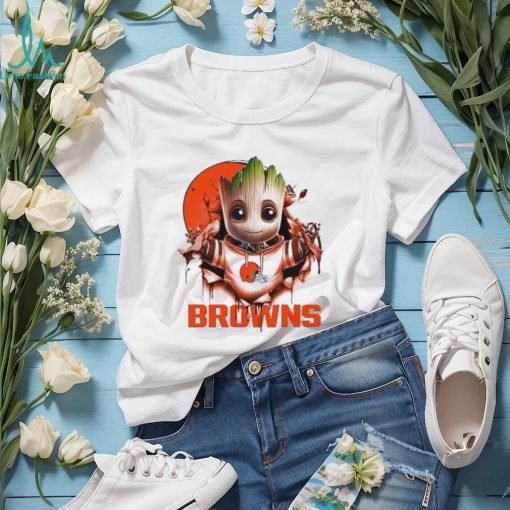 Cleveland Browns Baby Groot Blood Inside Me Shirt