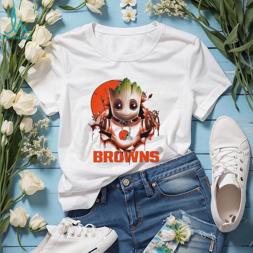 Cleveland Browns Baby Groot Blood Inside Me Shirt Cleveland Browns Baby Groot Blood Inside Me Shirt