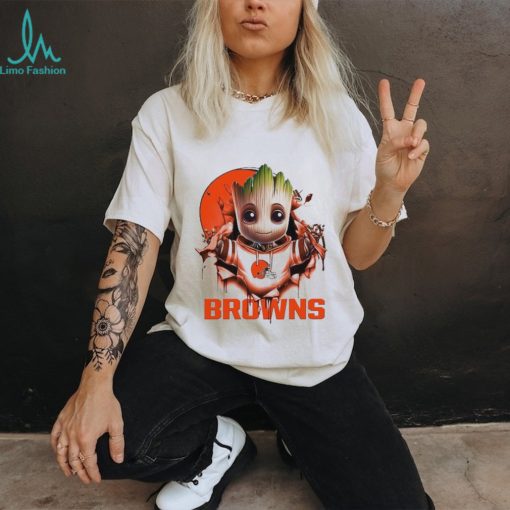 Cleveland Browns Baby Groot Blood Inside Me Shirt
