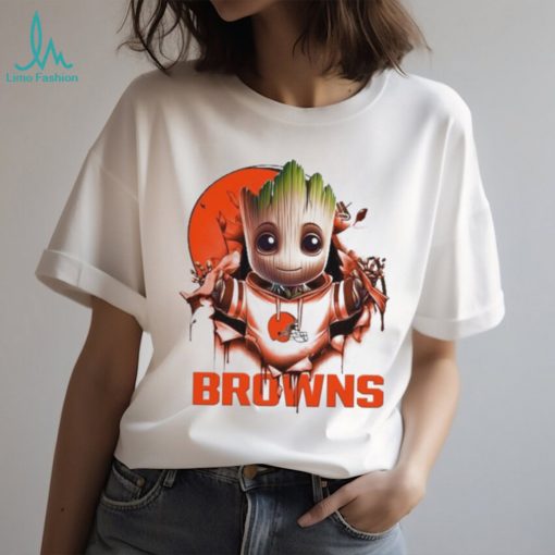 Cleveland Browns Baby Groot Blood Inside Me Shirt
