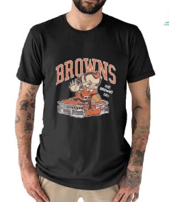 Cleveland Browns Brownie Stiff Arm Stadium T Shirt