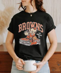 Cleveland Browns Brownie Stiff Arm Stadium T Shirt