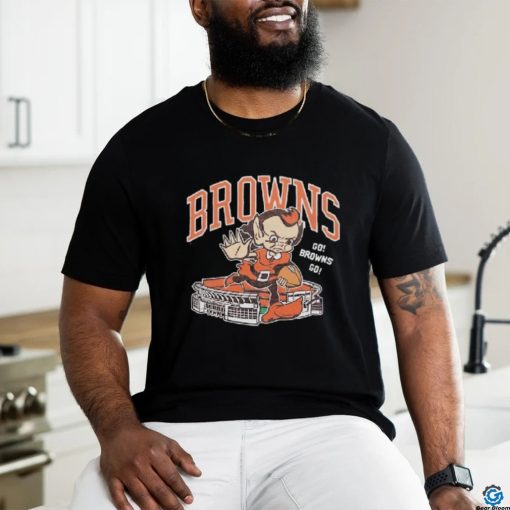 Cleveland Browns Brownie Stiff Arm Stadium T Shirt