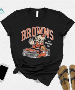 Cleveland Browns Brownie Stiff arm stadium shirt
